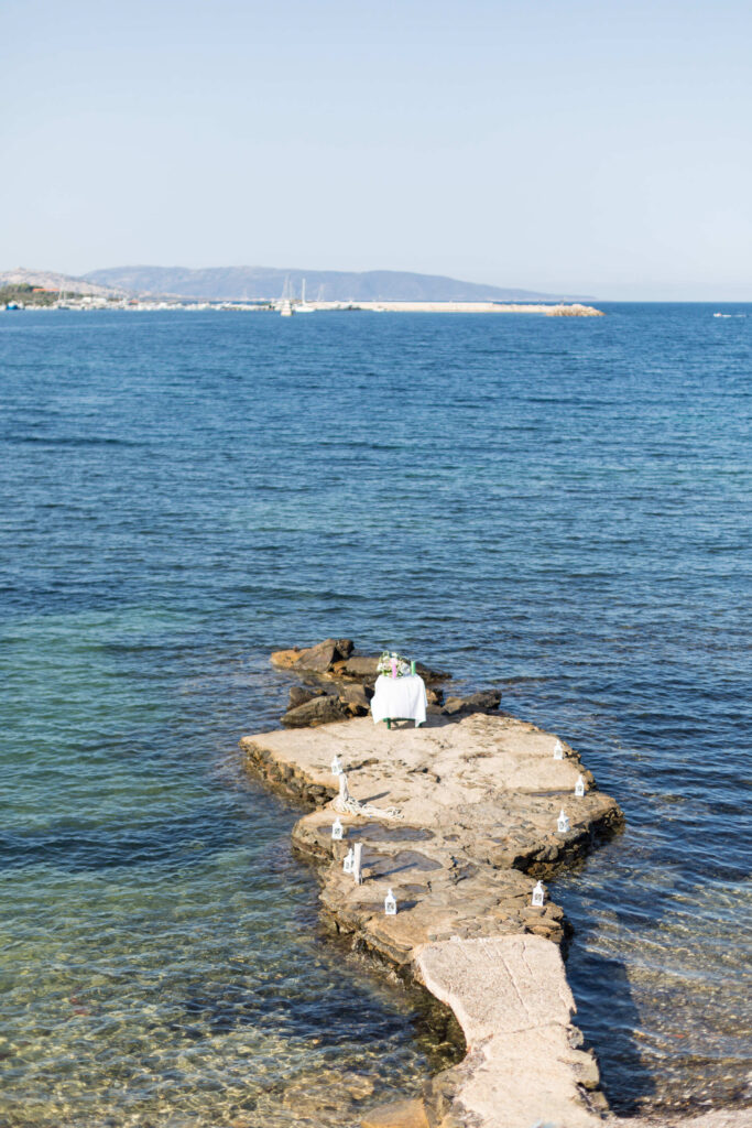 Aménagement d'une cérémonie laïque sur la plage et bord de mer en Sardaigne